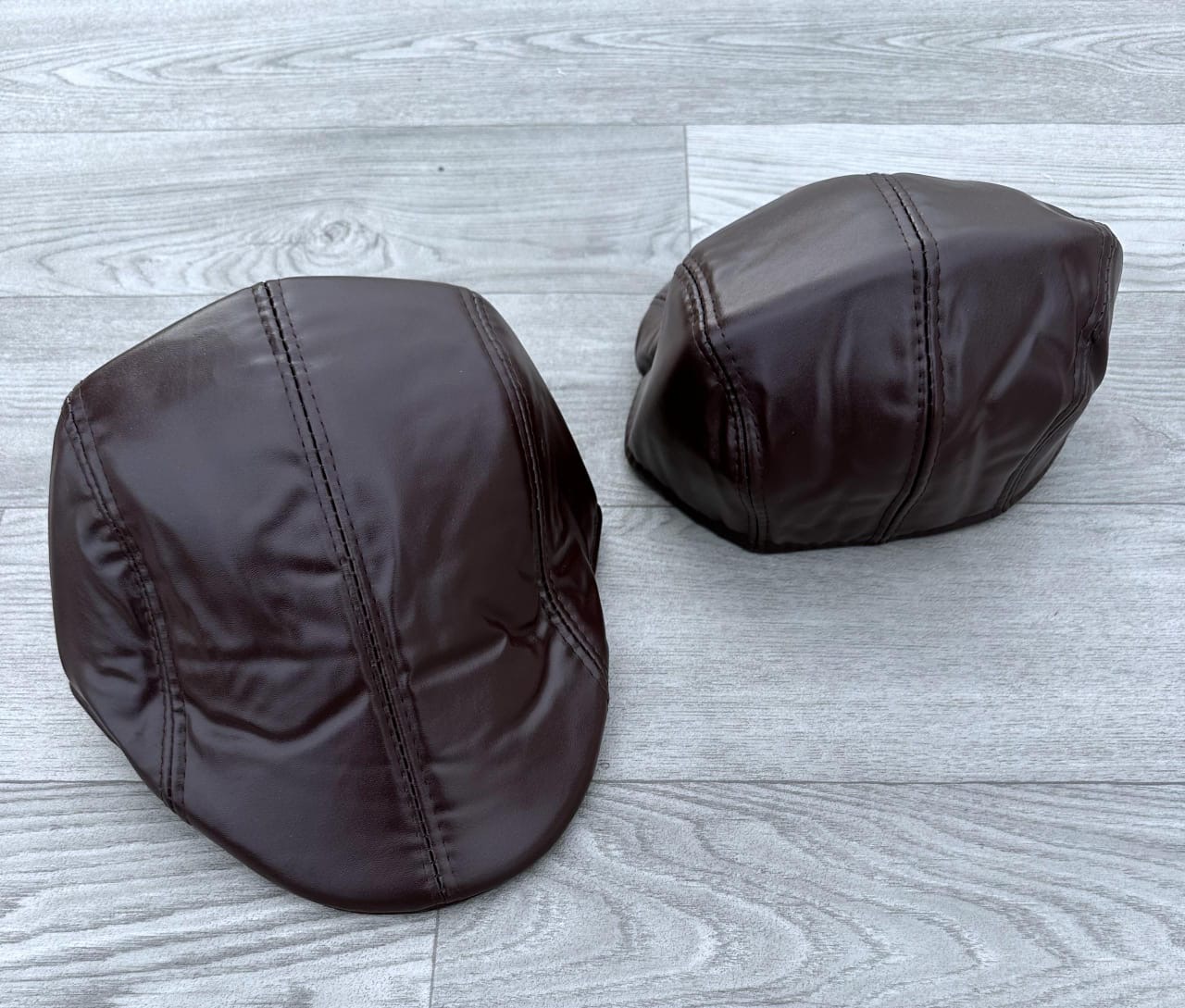 leather newsboy cap