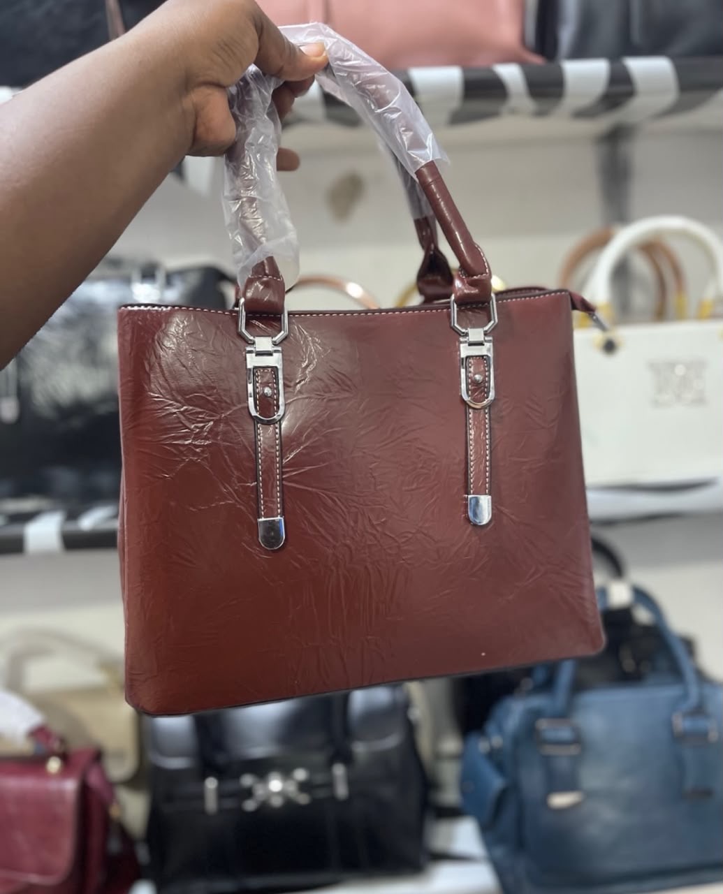 leather handbag