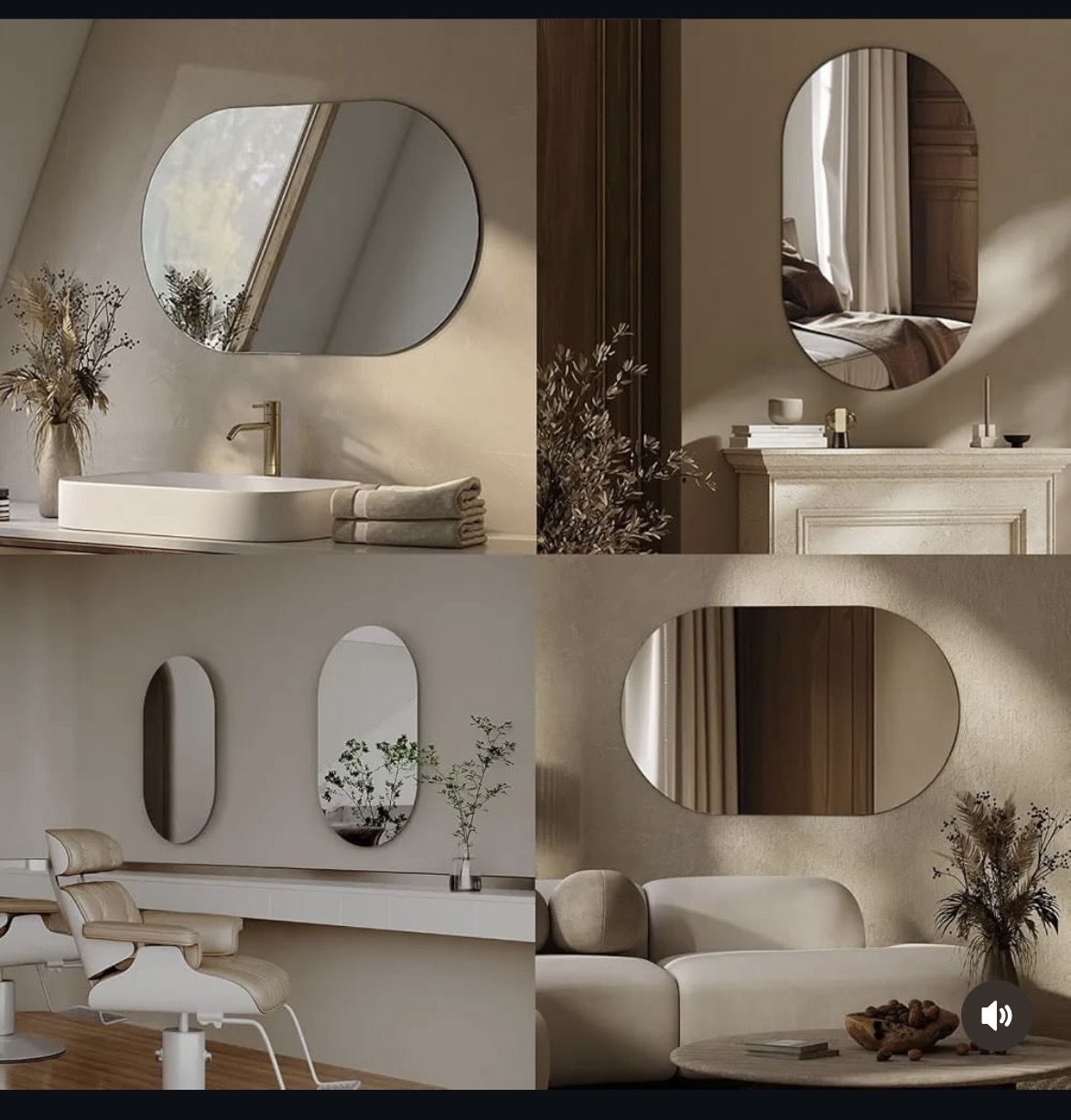 oval wall mirror