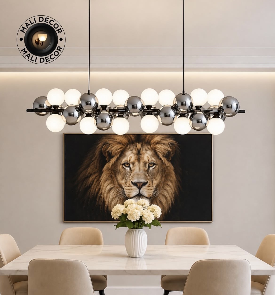 glass ball chandelier